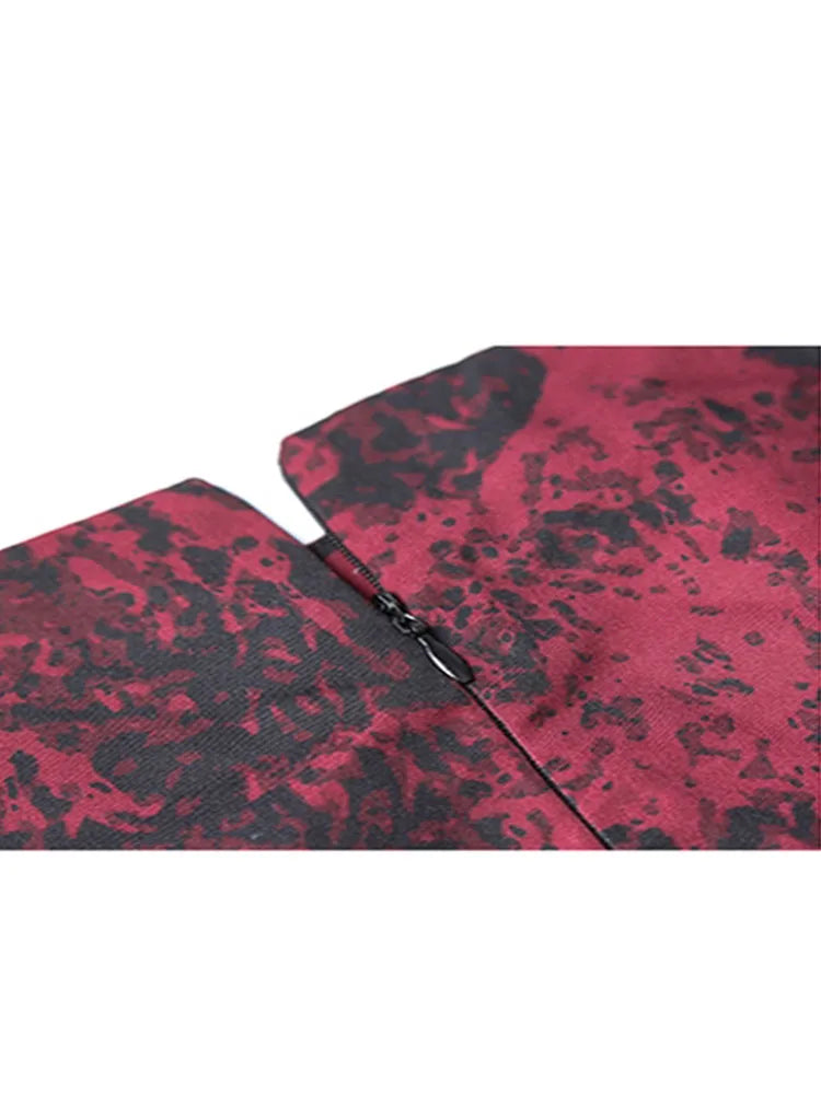 Retro Tie Dyed Women's Spaghetti Strap Dress 2025 Summer Streetwear Sexy Off Shoulder Bandage Y2k Gothic A-Line Mini Dress Girl