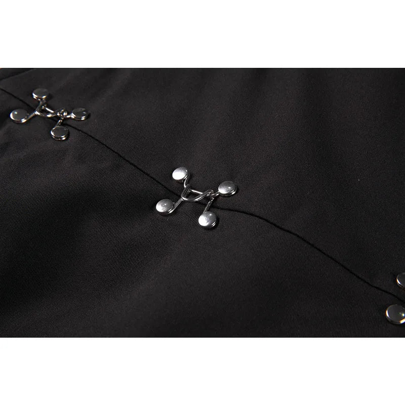 Women's Y2K Korean Style Sleeveless Mini Dress - Vintage E-girl Black Party Dress for Spring Holiday