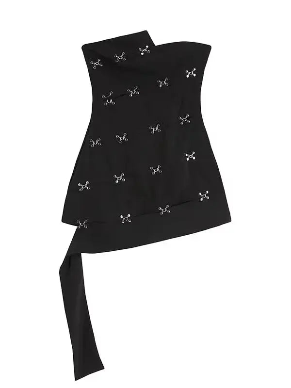 Women's Y2K Korean Style Sleeveless Mini Dress - Vintage E-girl Black Party Dress for Spring Holiday