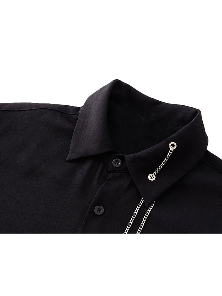 2022 Spring Gothic Punk Women's Blouses Long Sleeve Black Vintage High Street Harajuku Oversize Shirt Female Cardigan Tops