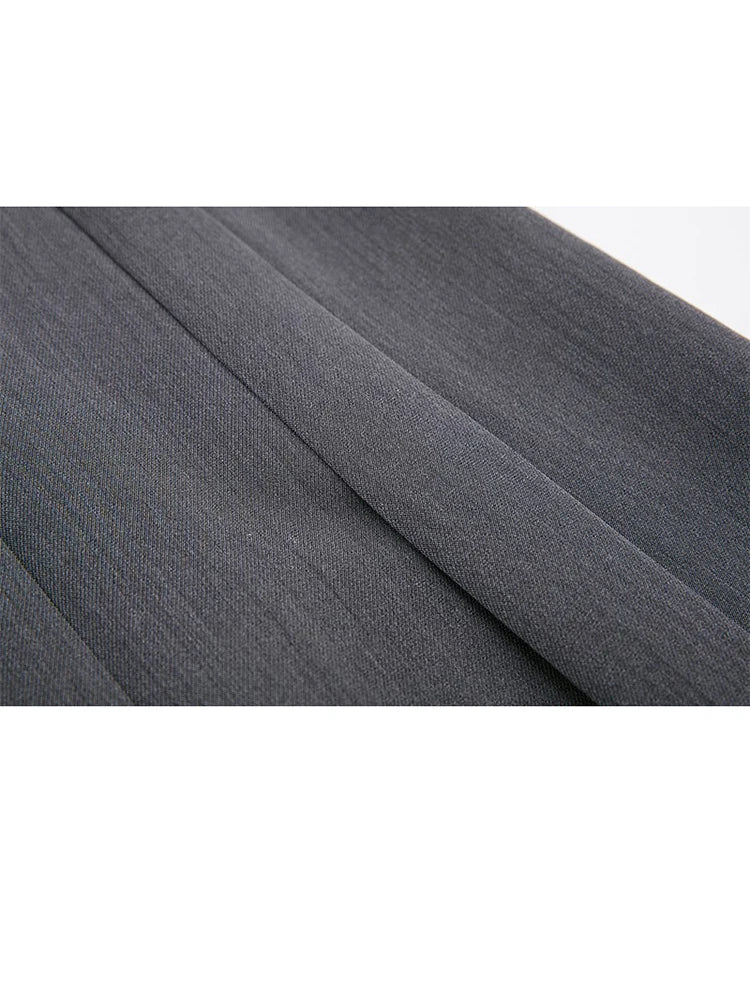 Women's Grey Long Skirt Y2k Vintage Japanese Harajuku High Waist Pleated Skirt Goth Black A-Line Mini Skirt 2023 Summer Clothes