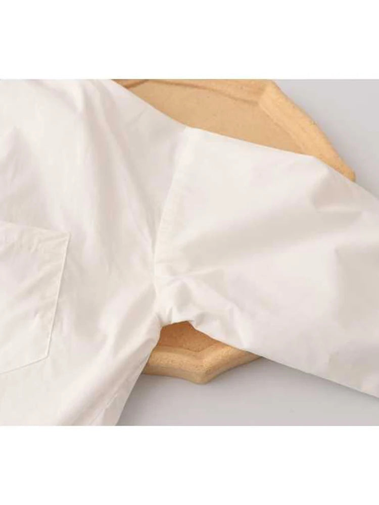 Women Shirts and Blouses With Tie Oversize Vintage Student Japanese Harajuku Elegant Long Sleeve Polo-Neck Shirt Fashion Clothes