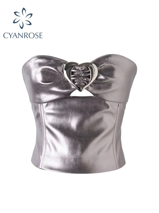 Women Vintage Y2k Crop Top Summer Camisole 2023 Fashion Casual Tube Top Female Sleeveless Off Shoulder Tank Top Strapless Vest