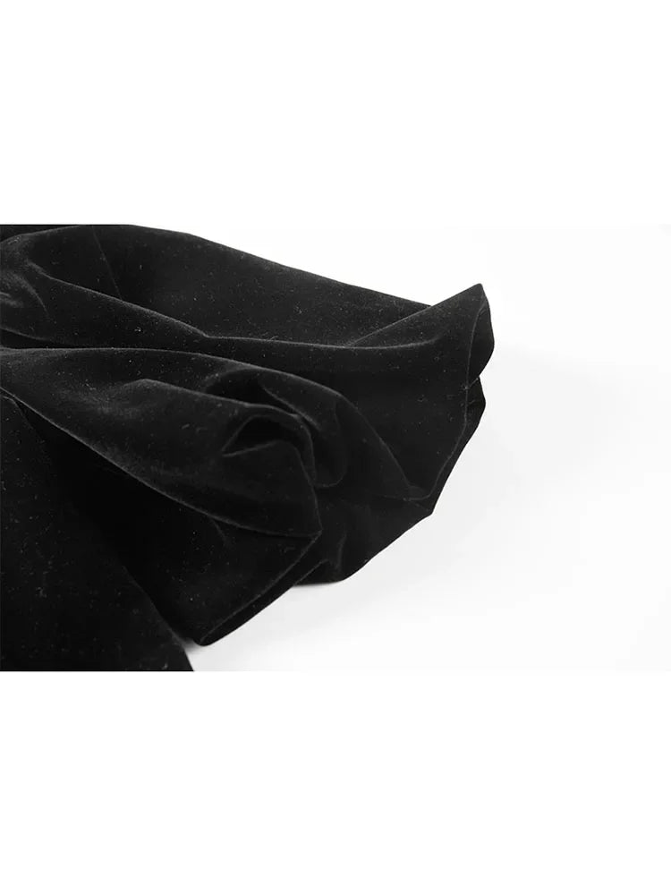 Vintage French Crop Dress Women 50s 60s Audrey Hepburn Flannel V Neck Dresses Puff Short Sleeve Sexy Party Elegant Fluffy Frocks