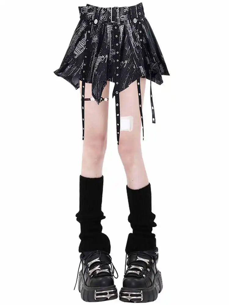Y2k Aesthetic Harajuku Style Sweet Girl High Waist Mini Bow Bandage Skirts Slim Women Solid Streetwear Gothic 2025 Black Skirt
