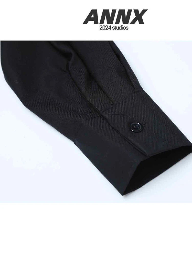 Women's Black Gothic Shirts and Blouses Y2k Long Sleeve Harajuku Streetwear 2000s Vintage Sweet Shirt For Lady Blusas Tops