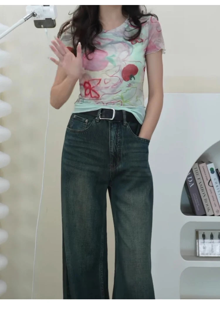 Subculture Woman Clothing Y2K Punk T-shirts American Vintage Sweet Sexy Short Female Clothing Summer Casual Popular Tops 2025