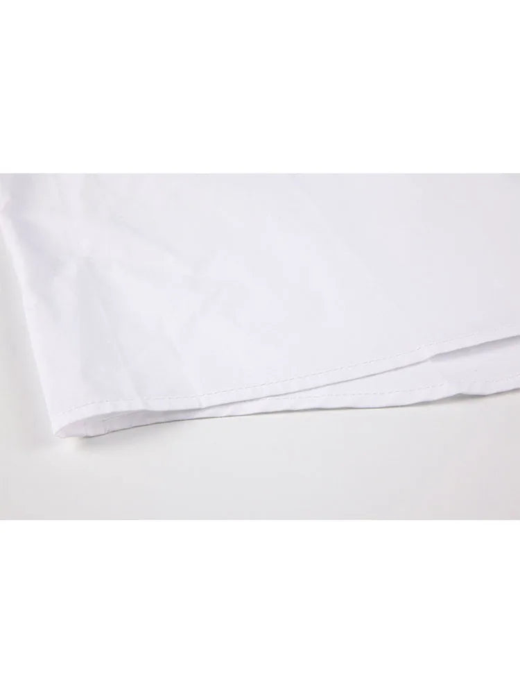 2022 Early Autumn Ladies New Style Lip Print Heart Print Shirt Women Fashion Loose White Long Sleeved Temperament Button Blusas