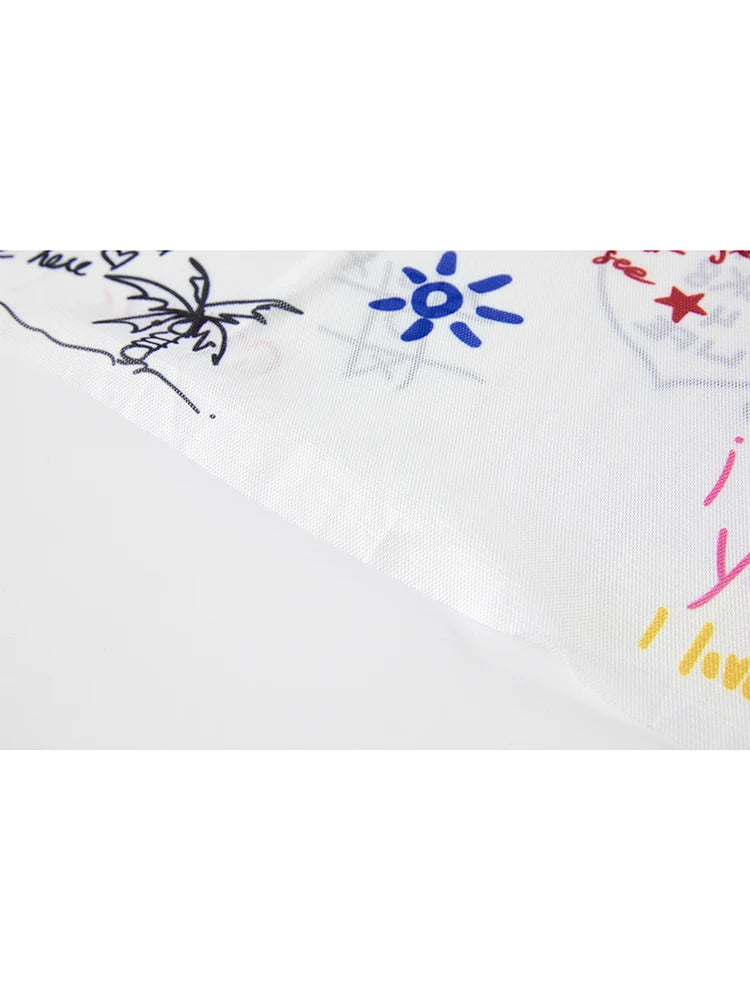 Women's Graphic Print T-shirt Harajuku Korean Style 90s Y2k Tee Top 2000s Aesthetic Vintage T-shirts 2023 Grunge Clothes Autumn