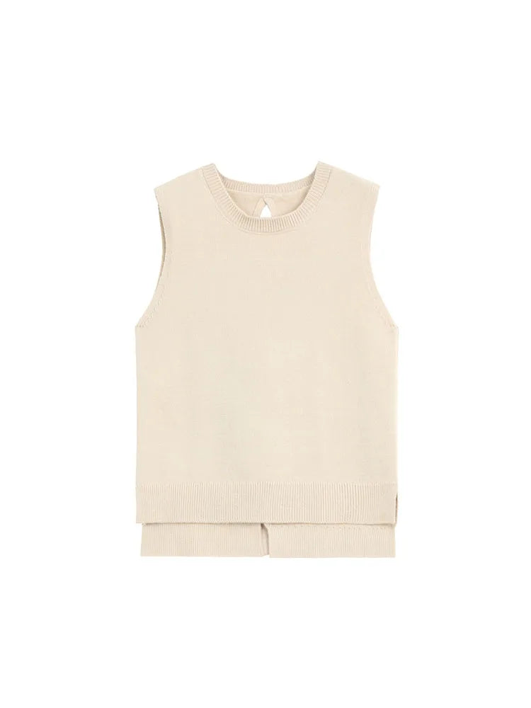 Preppy Bow Blouse & Vest Set Autumn Two-Piece