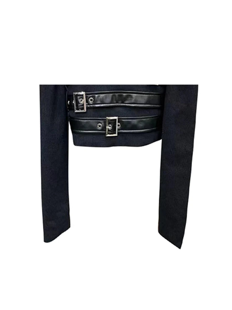 Women's Black Gothic Pullover Knitted Sweater Long Sleeve Sweaters Jumper 90s Korean Y2k Emo 2000s Harajuku Vintage Clothes 2023