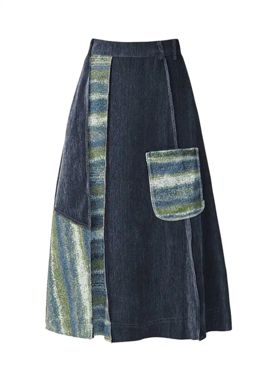 Women Y2k A-line Skirt Harajuku Patchwork Skirts Aesthetic Vintage Harajuku Korean Female Fashion Long Skirt 2000s Clothes