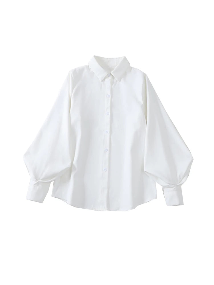 Women Clothes White Shirts and Blouses Y2k 90s Aesthetic Vintage Korean Harajuku Fashion 2000s Long Sleeve Shirt Top Autumn 2023