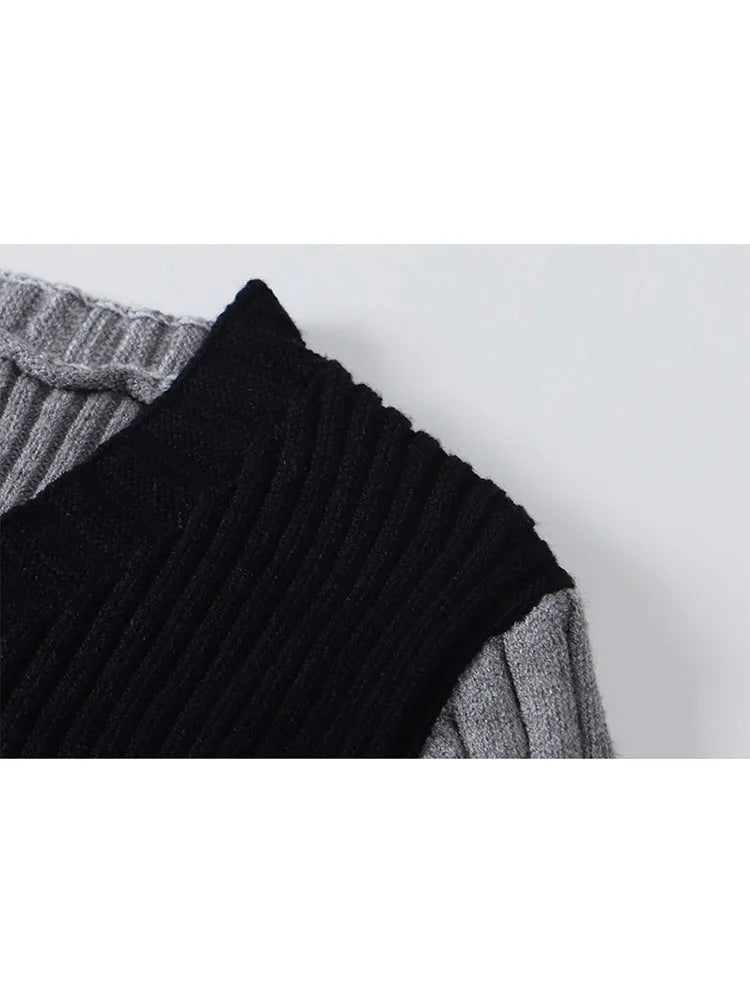 Korean Style O-neck Short Knitted Sweaters Women Thin Cardigan Button Up 2022 Summer Casual Fashion Patchwork Crop Top Female