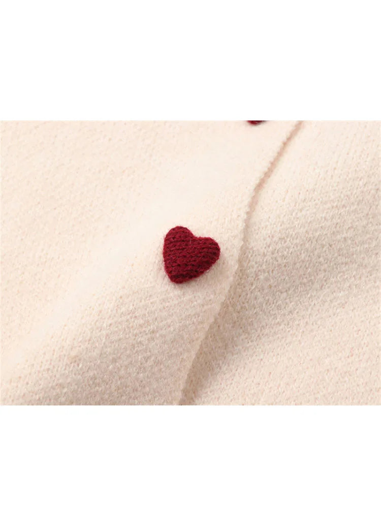 Women's Cashmere Sweater Loose Casual Turn-down Collar Single Breasted Knitted Pullovers Female Elegant Soft Sweet Retro Jumper