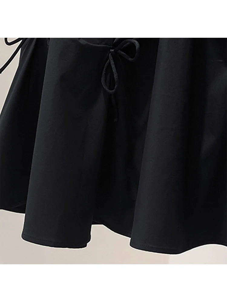 Harajuku Pleated Skirts High Waistfor Women High Waisted Skirt Lace Up Bow 2022 Elegant Fashion Skirts Midi Skirt Korean Style