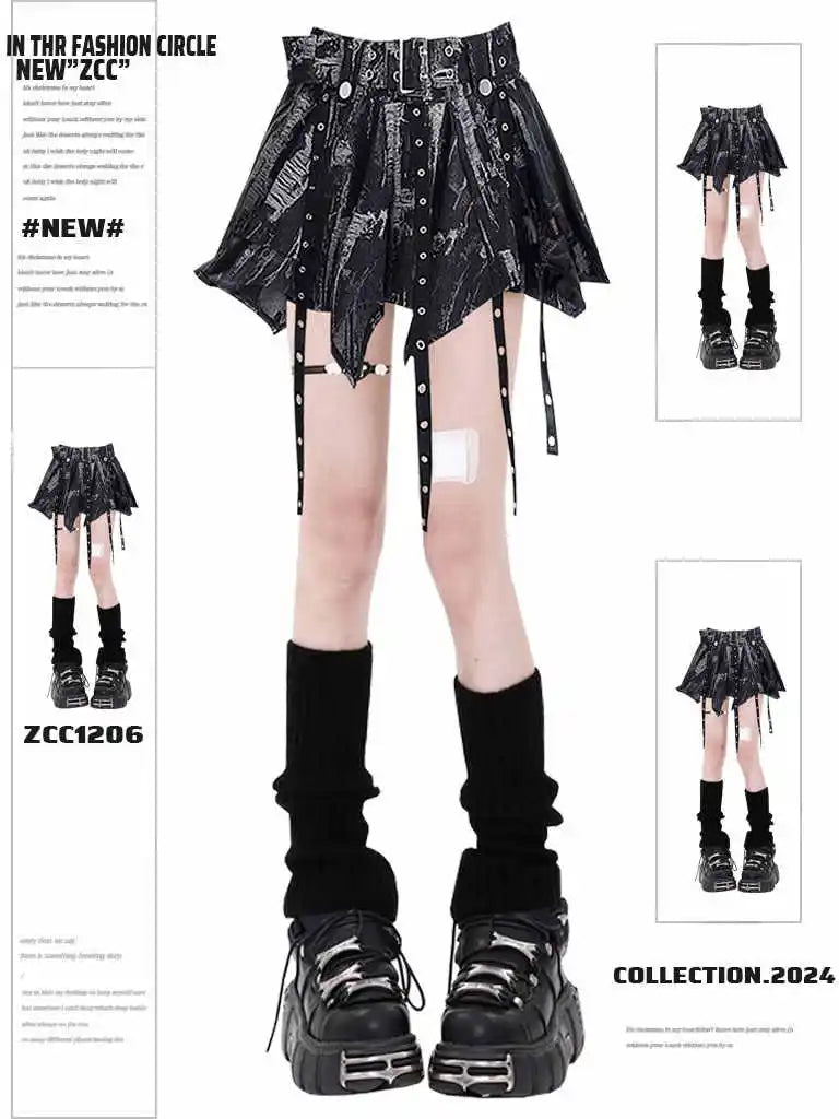 Y2k Aesthetic Harajuku Style Sweet Girl High Waist Mini Bow Bandage Skirts Slim Women Solid Streetwear Gothic 2025 Black Skirt