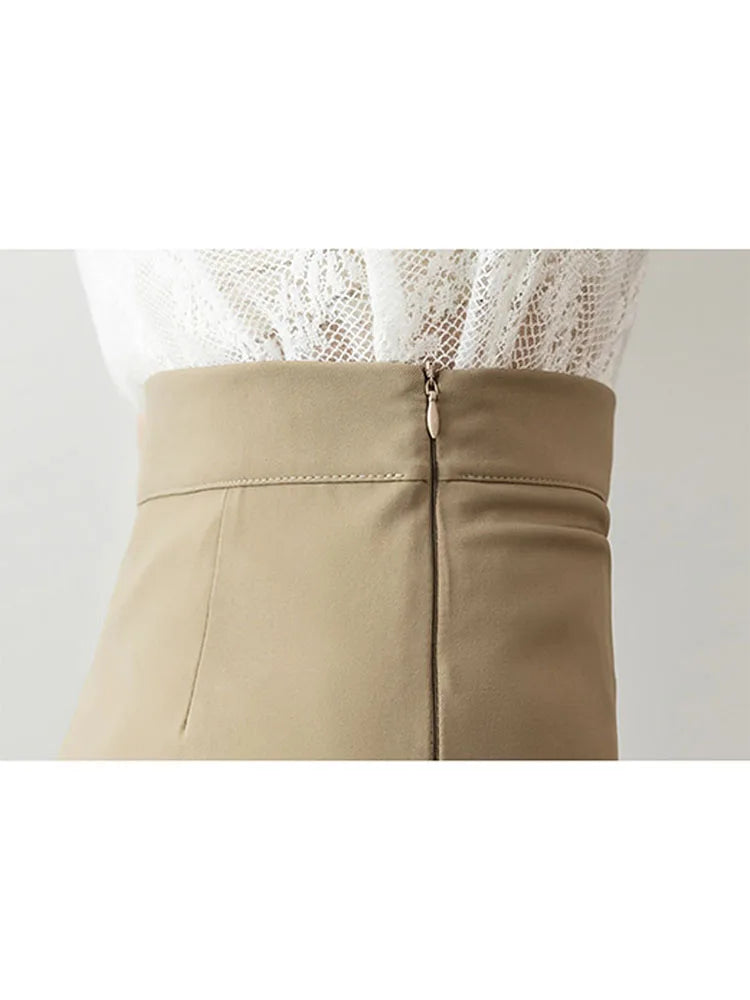 Black Women Ruched Vintage Skirt Elegant French Casual High Waist Streetwear Office Ladies Trumpet Female Party Court Skirt Y2k