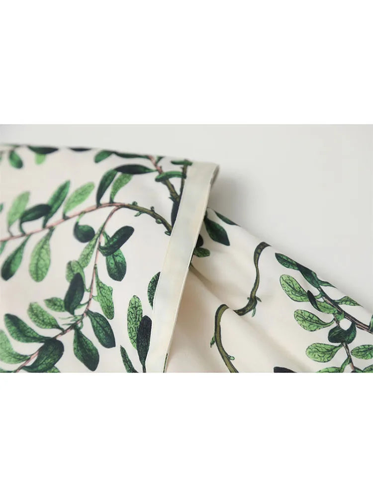 Korean Style Fashion Women Botany Print Shirt Doll Collar Casual Long-Sleeved Women 2022 Autumn New Blouses Chiffon Shirt