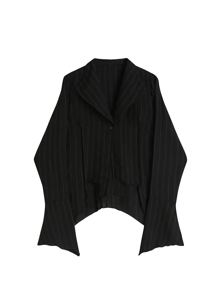 2022 Spring Women's Long Sleeve Shirts Single Breasted Gothic Harajuku Design Chic Streetwear Y2K Trendy Female Vintage Blouse