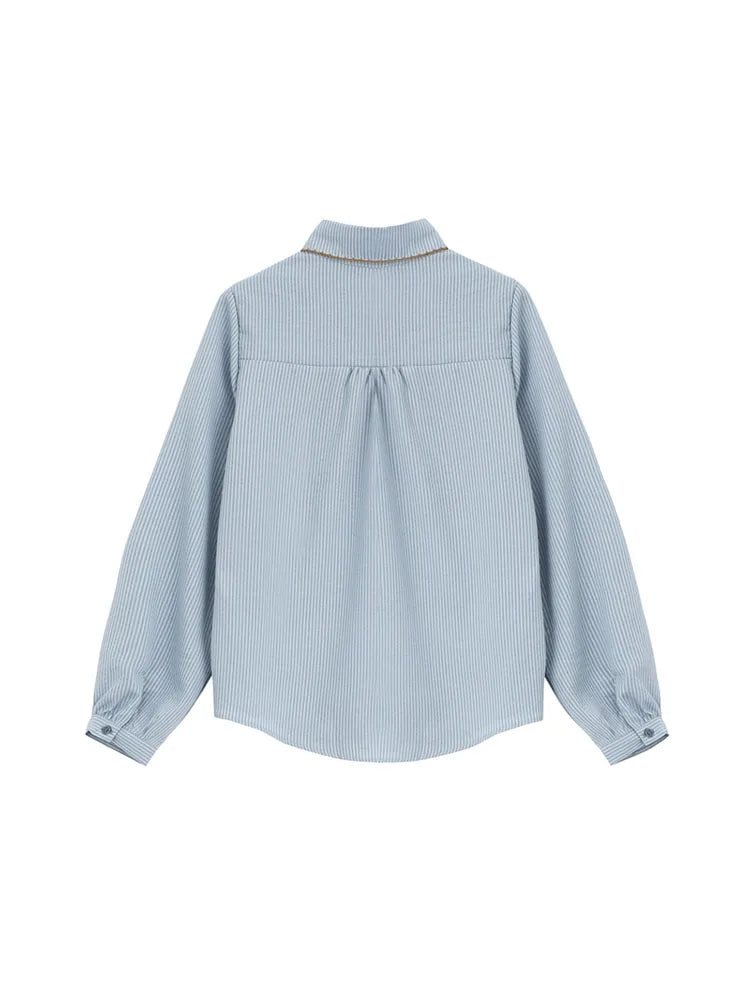 Preppy Bow Blouse & Vest Set Autumn Two-Piece