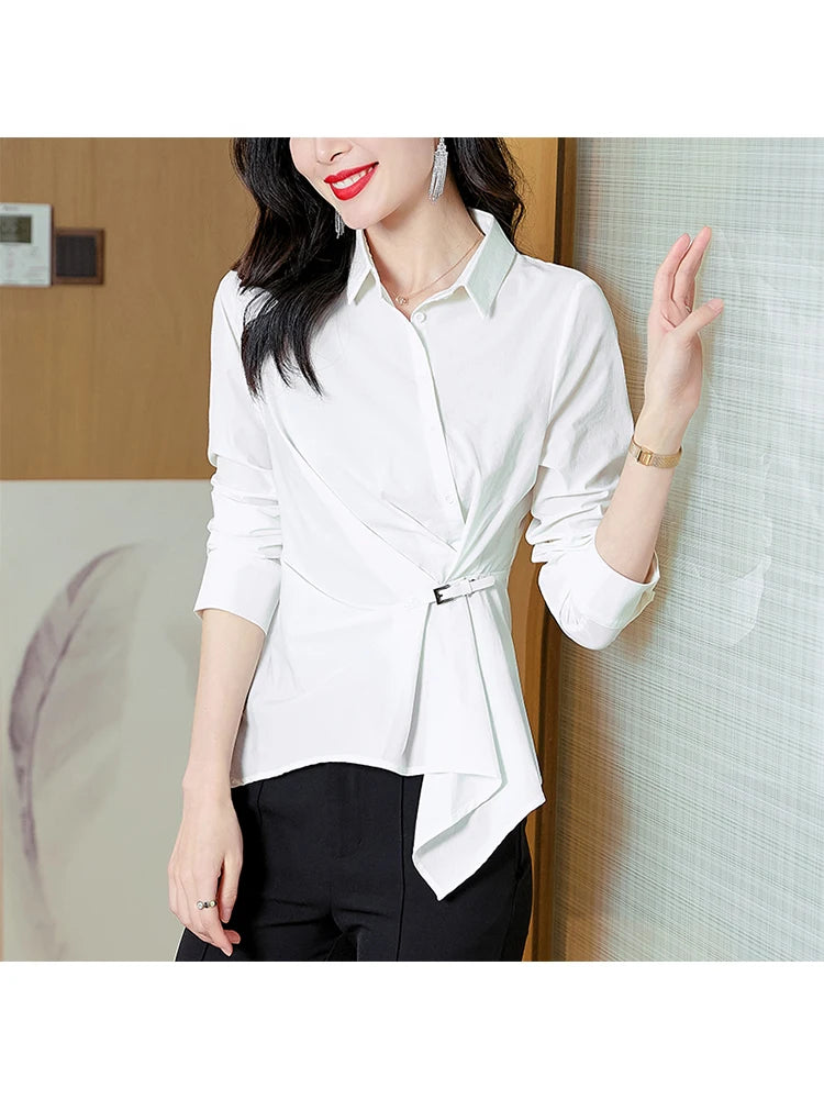 Y2K Gothic Blouse - Black Korean Vintage Long Sleeve Autumn