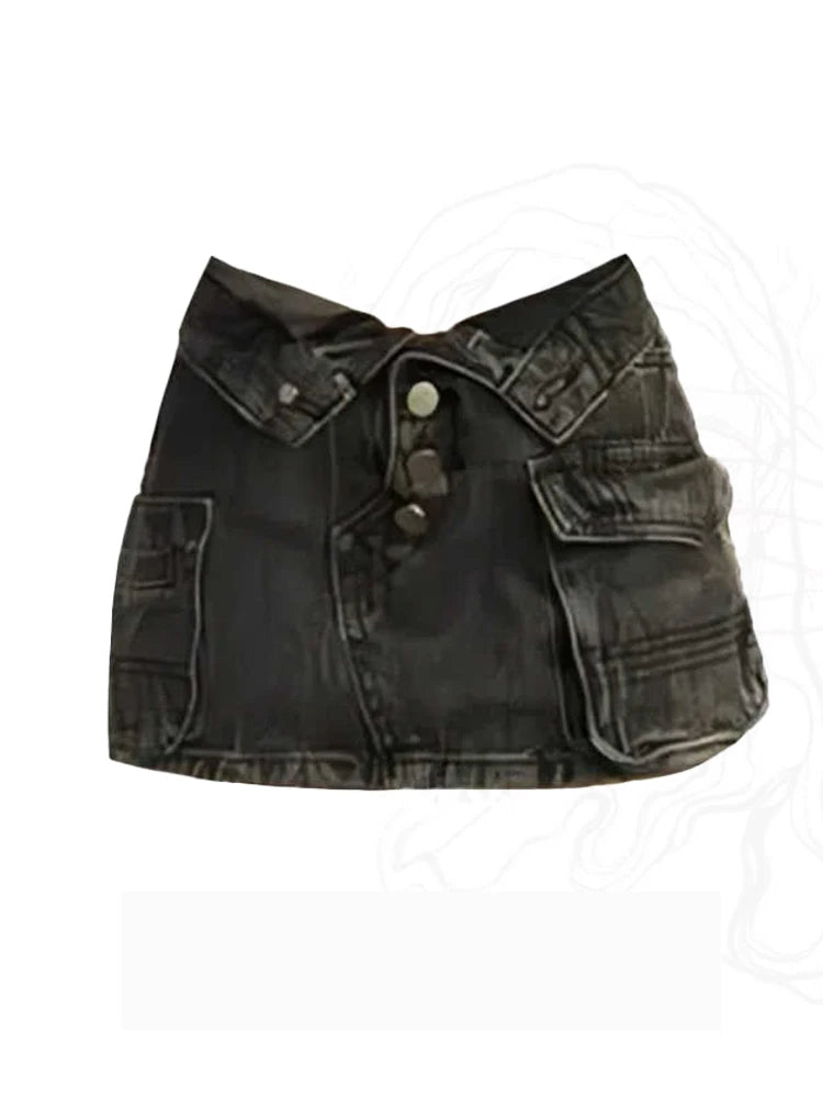 French Elegance Wrap Hip High Waist Slim Short Skirts Summer Women Cargo Skirt New Design Solid Sexy Gyaru Short Hot Mini Skirt