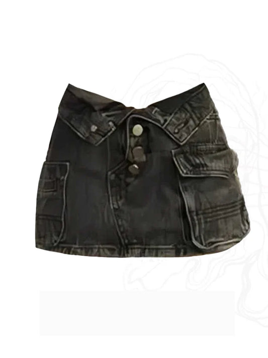 French Elegance Wrap Hip High Waist Slim Short Skirts Summer Women Cargo Skirt New Design Solid Sexy Gyaru Short Hot Mini Skirt