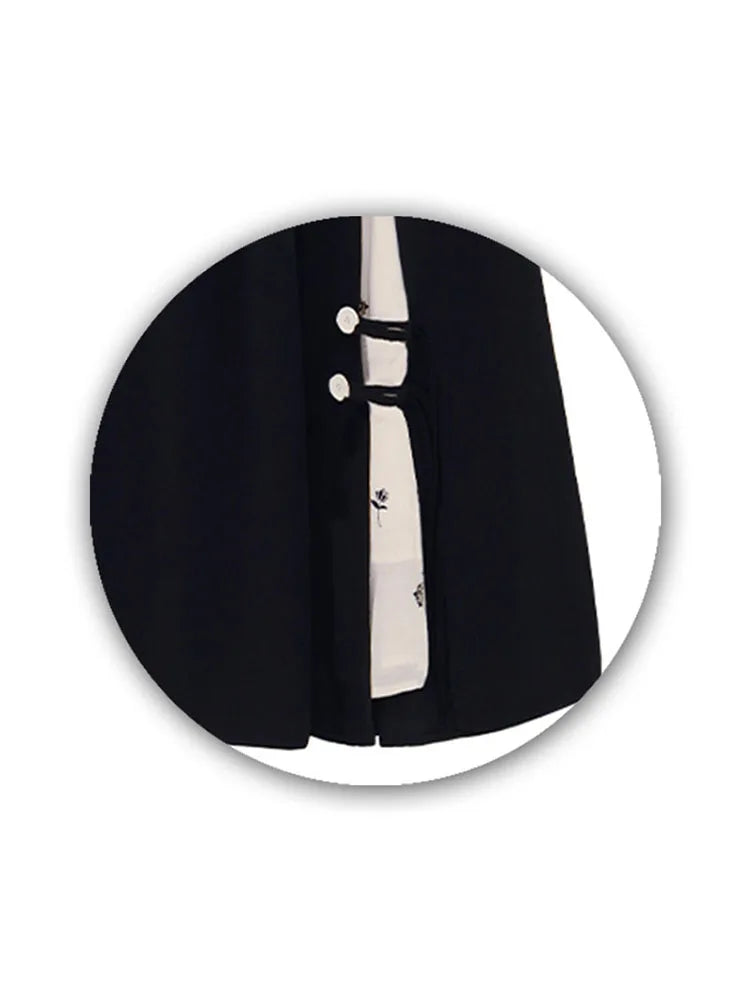 Skirts Women Black High-waist Side-split Midi Skirt Ladies Stretchy Body-con A-line Vintage Elegant All-match Simple Fashion New