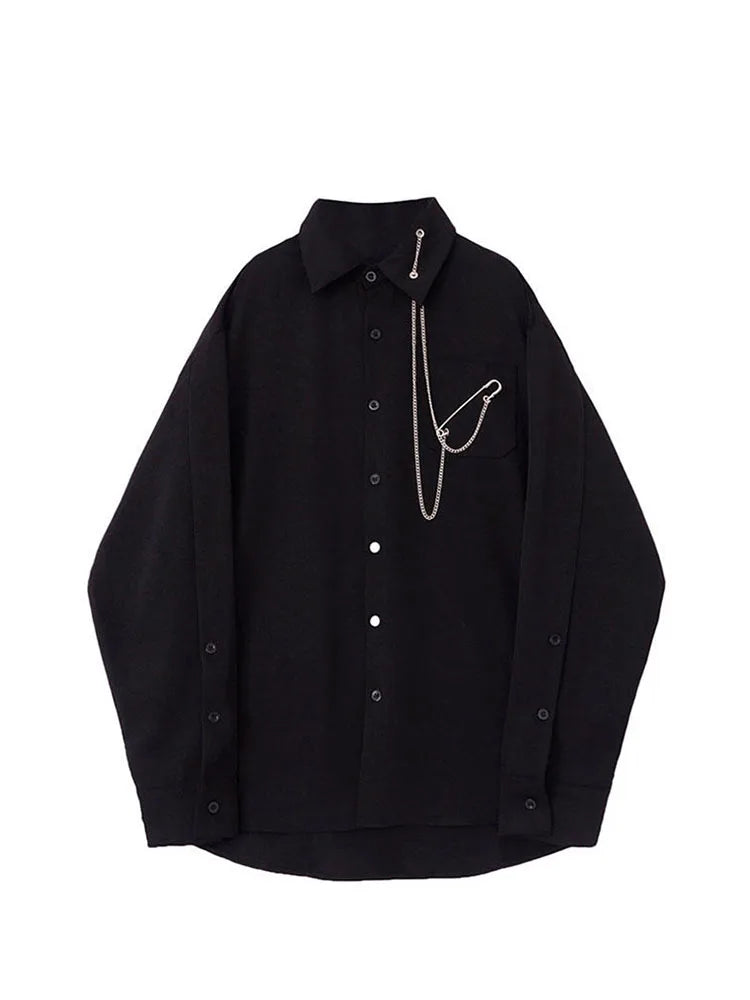 2022 Spring Gothic Punk Women's Blouses Long Sleeve Black Vintage High Street Harajuku Oversize Shirt Female Cardigan Tops