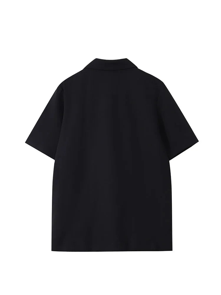 Gothic Punk Cardigan Black Blazer Jacket Coat Women 2022 Summer Short Sleeve High Street Fashion Outerwear Loose Chain Goth Tops