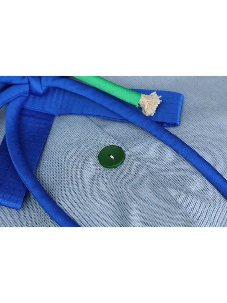 Women's 2025 Autumn Casual Button-Up Blouse - Korean Lapel Collar Long Sleeve with Bow Detail Elegant Tops