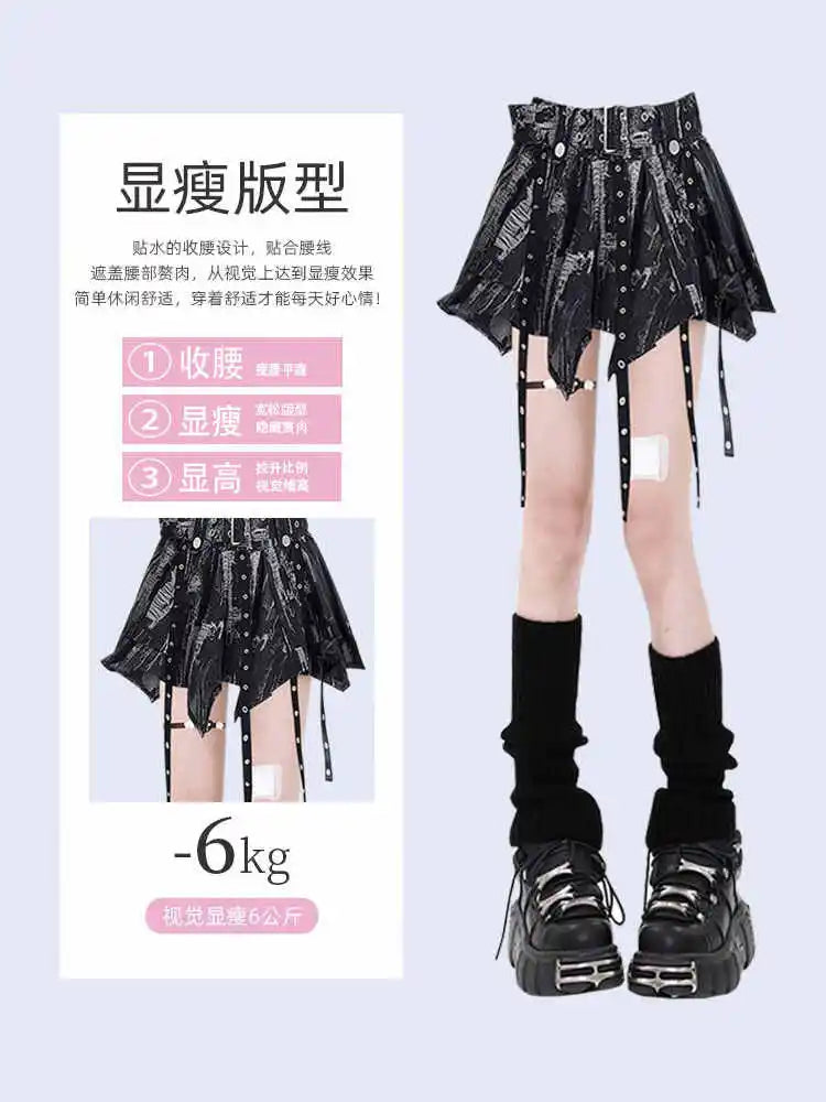 Y2k Aesthetic Harajuku Style Sweet Girl High Waist Mini Bow Bandage Skirts Slim Women Solid Streetwear Gothic 2025 Black Skirt