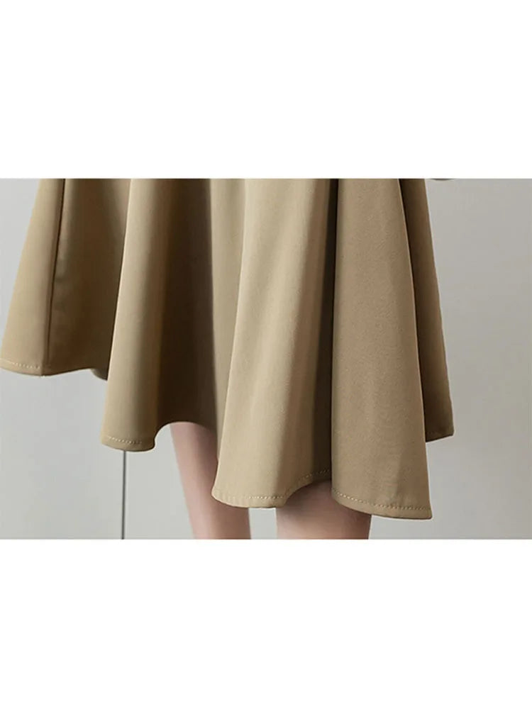 Black Women Ruched Vintage Skirt Elegant French Casual High Waist Streetwear Office Ladies Trumpet Female Party Court Skirt Y2k