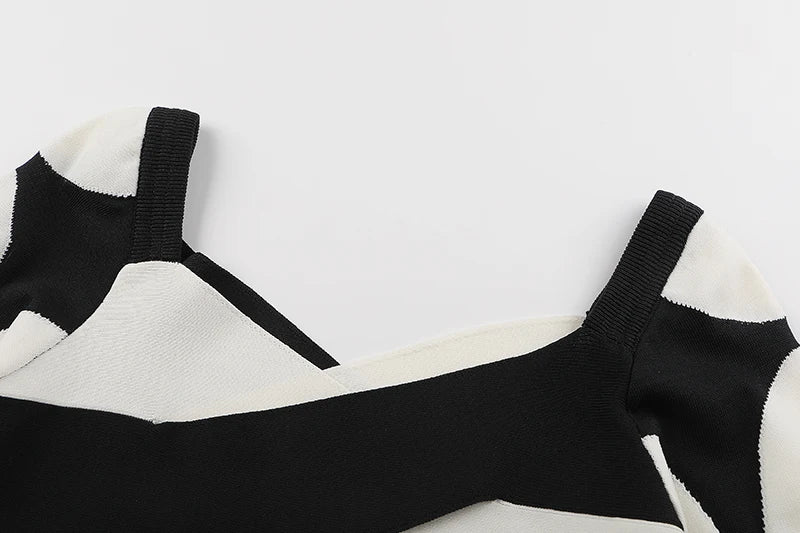 Women's Striped Pullover Knitted Sweater Harajuku Y2k Long Sleeves Sweater Jumper Vintage 2000s Aesthetic Female Clothes Autumn