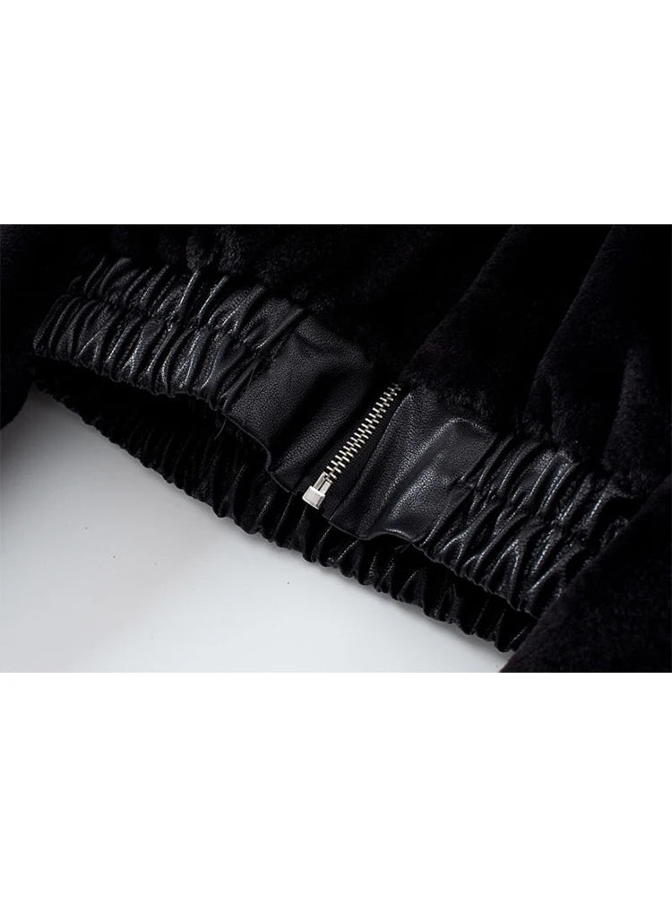 Women's Black Gothic Jacket Coat Y2k 2000s Harajuku Streetwear Vintage Long Sleeve Emo Hoodies Jackets Outerwear Clothes Autumn